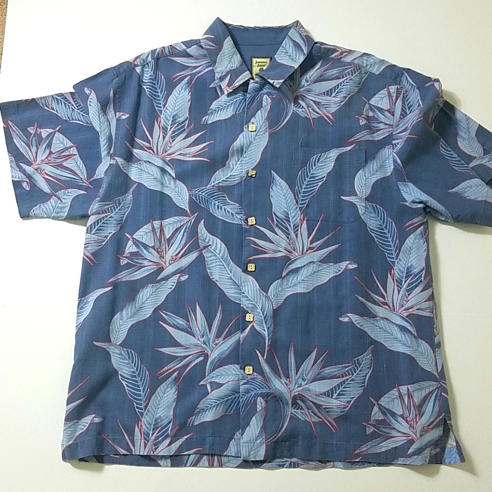 Jamaica Jaxx, Blue shirt, Size Large